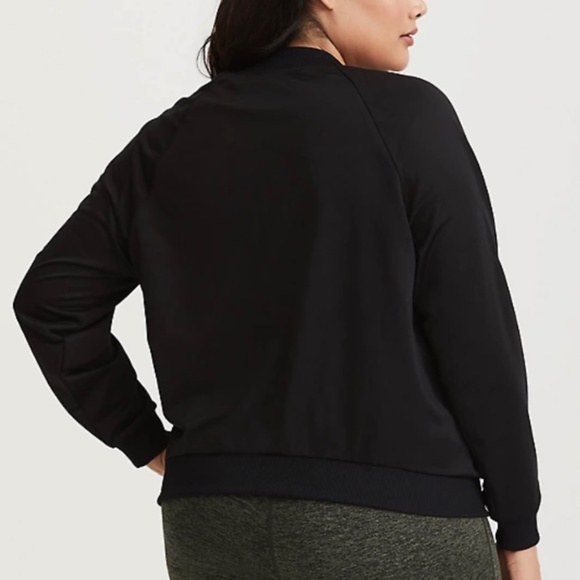 Torrid Women's Black & White Stripe Active Track Jacket Size 1X - Picture 2 of 12